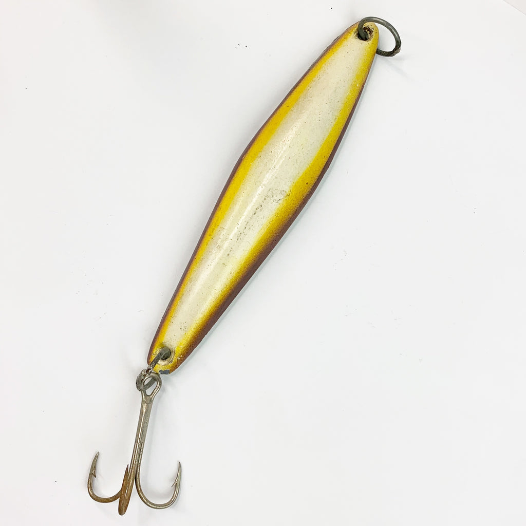 Vintage Metal Saltwater Fishing KC #2Z Yellow/ Brown Lure – The