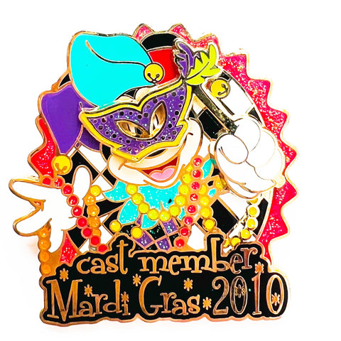 Disney's Cast Member Exclusive Mickey Mardi Gras 2010 LE Pin