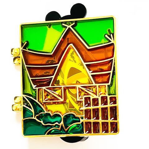 Disney WDW Cast Attractions Enchanted Tiki Room Stitch Stained Glass LE 750 Pin