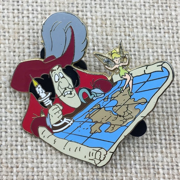 Captain Hook With Hook On Right Arm Sword Peter Pan Disney Pin (B7)