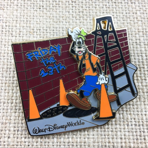 Walt Disney World Goofy Friday 13th Construction LE Pin