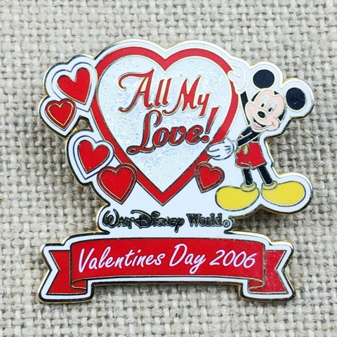 Walt Disney World Happy Valentines Day All my Love Mickey LE Pin