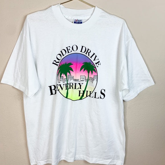 Vtg Hanes Fifty-Fifty Rodeo Drive Beverly Hills Shirt – The Stand Alone
