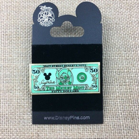 Disney The Mickey Mint $50 Bill Lilo Stitch Disneyland Pin