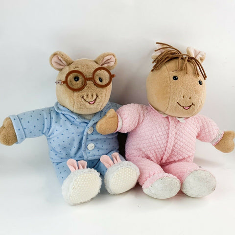 Eden Marc Brown Arthur Plush Dolls Baby "Kate" and "Arthur" 1997 Lot